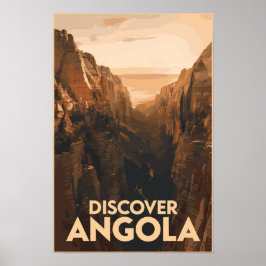 Angola Lubango Resa Konst Vintage Poster