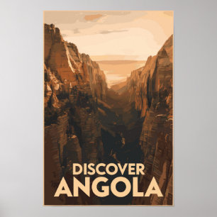 Angola Lubango Resa Konst Vintage Poster
