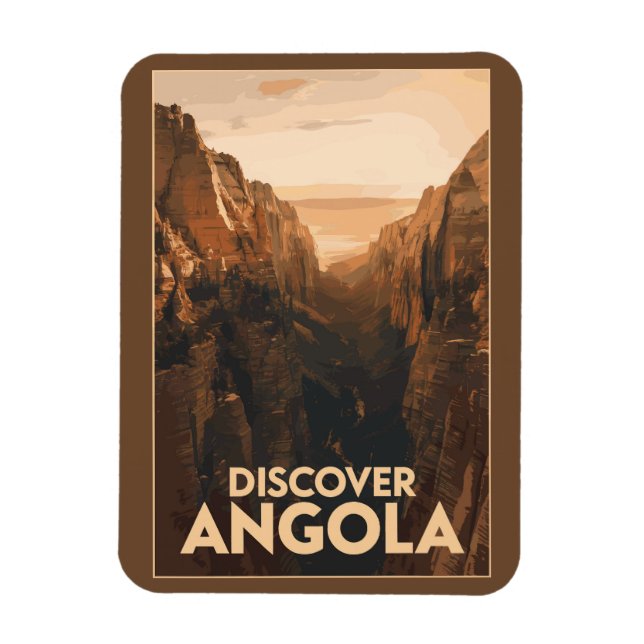 Angola Lubango Travel Art Vintage Magnet (Vertikal)