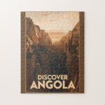 Angola Lubango Travel Art Vintage Pussel<br><div class="desc">Angolas reflektorfärgsdesign. Angola,  en gömt gem i södra Afrikan,  erbjuder andningslandskap,  från Luandas pulserande huvudstad till oförstörda stränder och bedövande parker.</div>