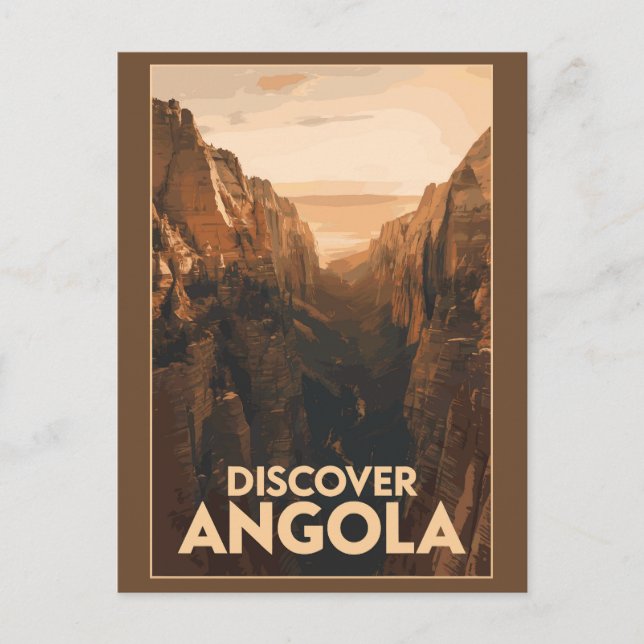 Angola Lubango Travel Art Vintage Vykort (Framsida)