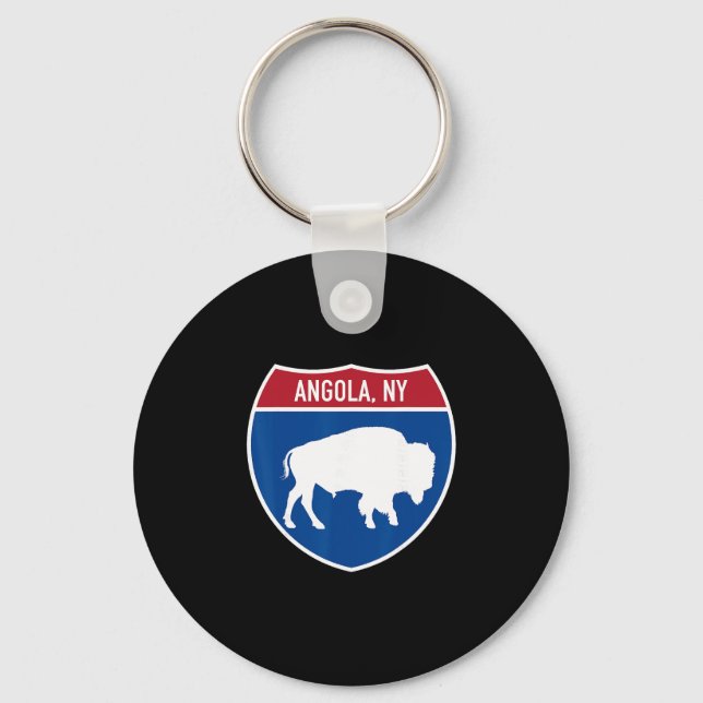 Angola New York Buffalo Ny Highway Interstate Skyl Nyckelring (Framsida)