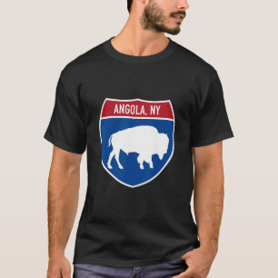 Angola New York Buffalo Ny Motorvägs Interstate Sk T Shirt