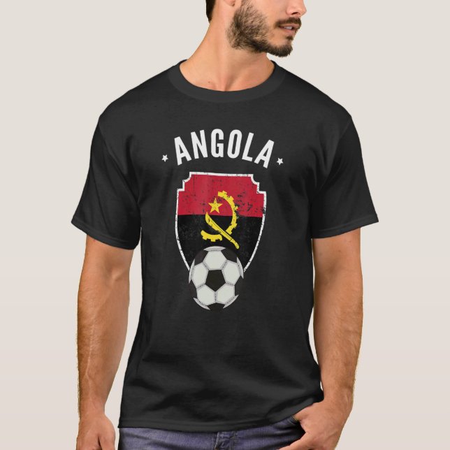 Angola Oceanen Angola Angola-Flagga Angola-Pridet  T Shirt (Framsida)