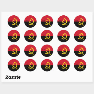 Angola och angolanska flagga, patrioter, helgdag/s runt klistermärke