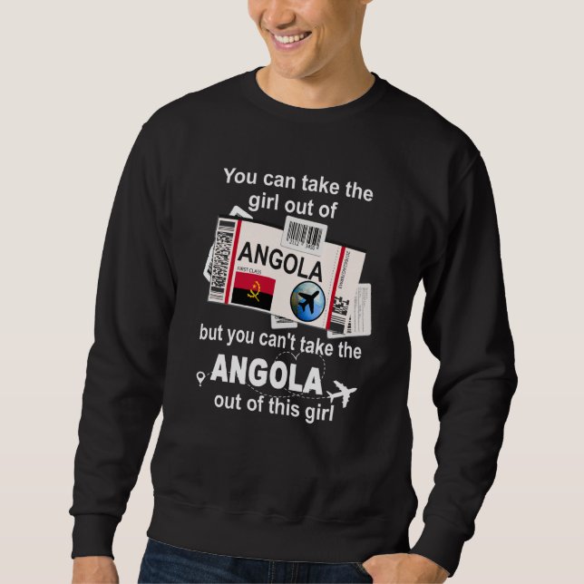 Angola Ombordstigningskort Angola Flicka Angola Lång Ärmad Tröja (Framsida)