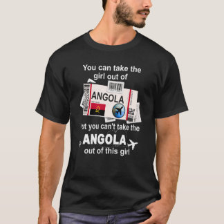Angola Ombordstigningskort Angola Flickan Angola T Shirt