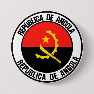 Angola Round Emblem Knapp