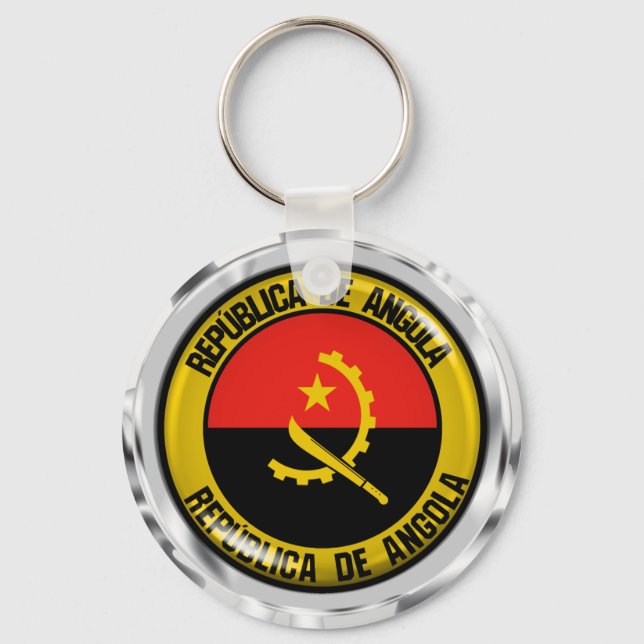 Angola Round Emblem Nyckelring (Framsida)