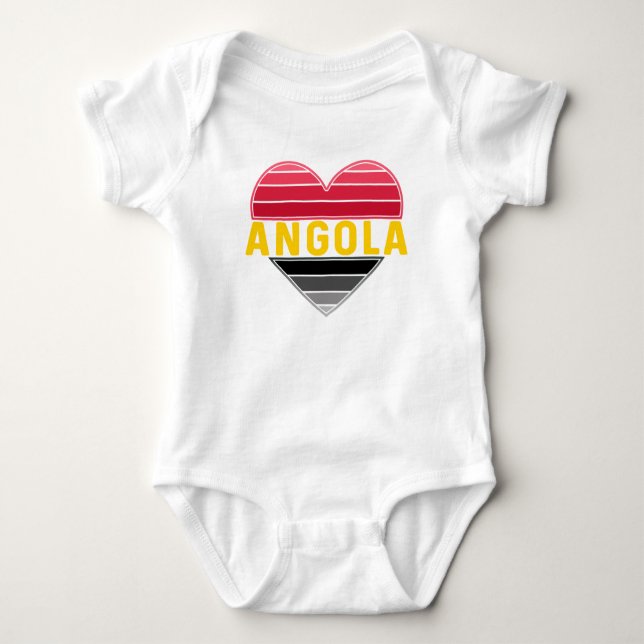 Angolan Heart, jag Kärlek Angola T Shirt (Framsida)