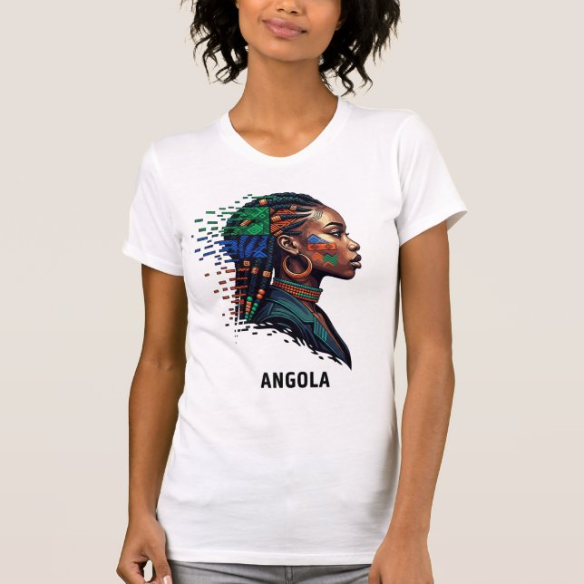 Angolan_Spirit_Modern_Mosaic. T Shirt (Framsida)