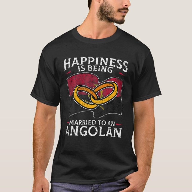 Angolansk Bröllop Angola Giftermål, gift kulturarv T Shirt (Framsida)