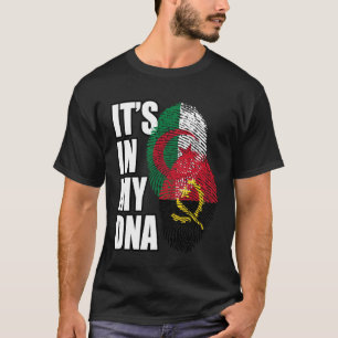 Angolansk och algerisk mix DNA Flagga Arv T Shirt