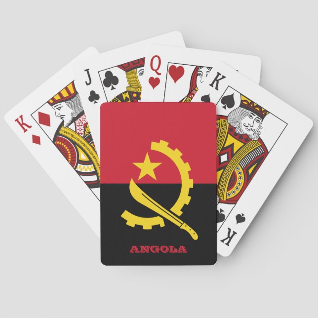 Angolanska Flagga, angolanska spelkort (Baksidan)