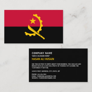 Angolanska Flagga, Flagga i Angola Visitkort