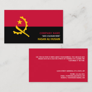 Angolanska Flagga, Flagga i Angola Visitkort