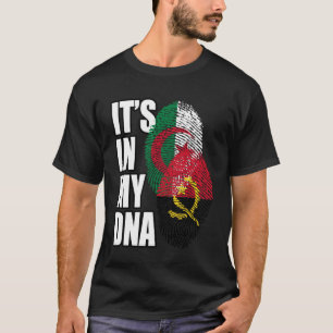 Angolanska och algeriska blandningen DNA-Flagga T Shirt