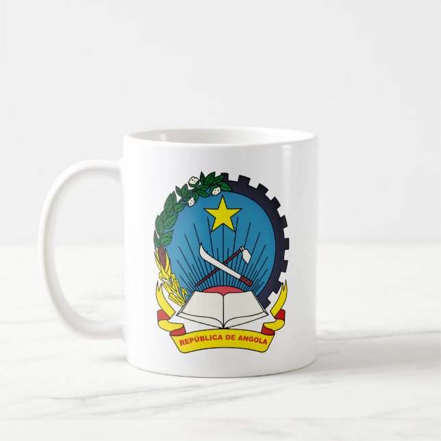 Angolas emblem kaffemugg (Vänster)