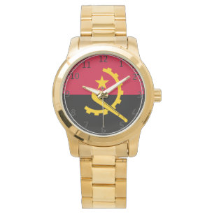 Angolas Flagga Armbandsur