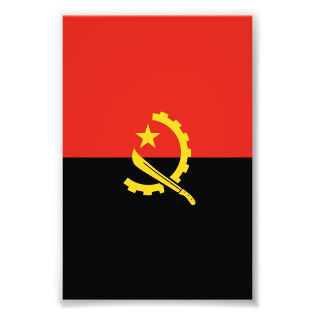 Angolas flagga fototryck (Framsidan)