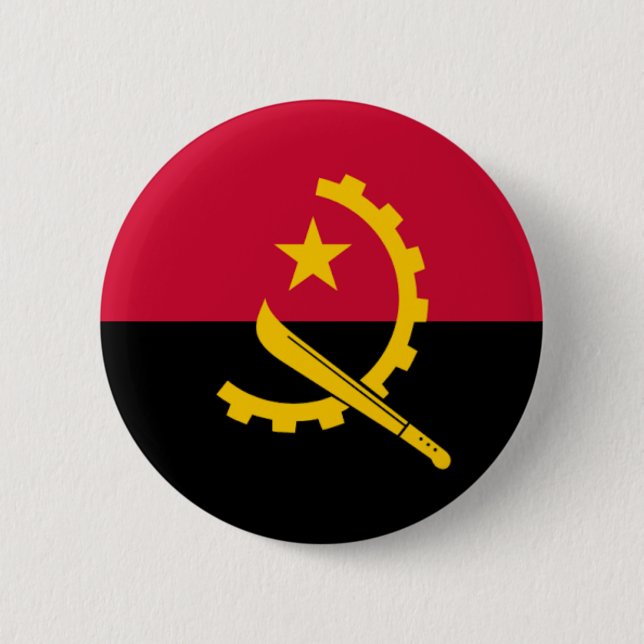 Angolas Flagga Knapp (Framsida)