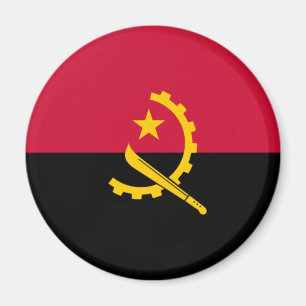 Angolas flagga magnet