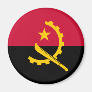 Angolas Flagga Magnet