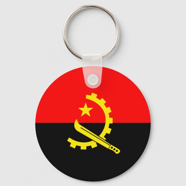 Angolas flagga nyckelring (Framsida)