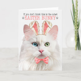 Angora Cat i Bunny Öron för Påsk Helgkort