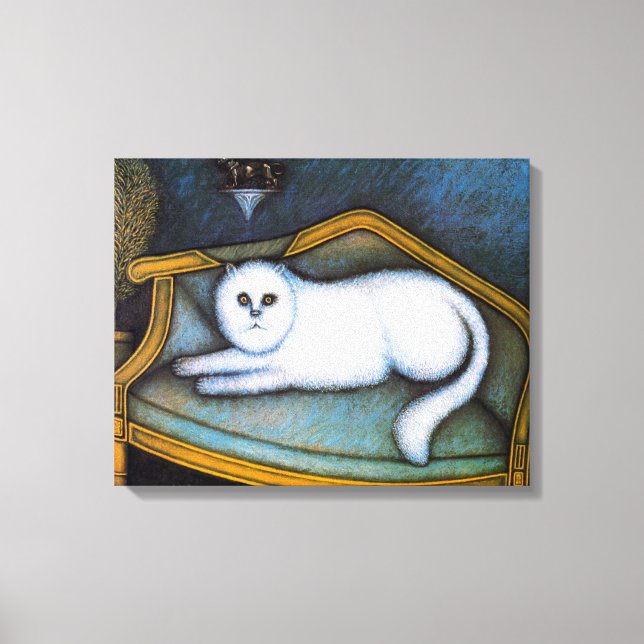 Angora cat, Morris Hirshfield Canvastryck (Framsida)