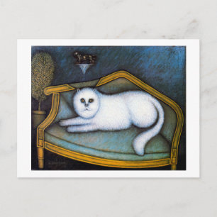 Angora cat, Morris Hirshfield Vykort