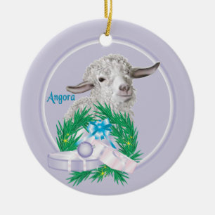 Angora Goat Wandeans Helgdag Ornament