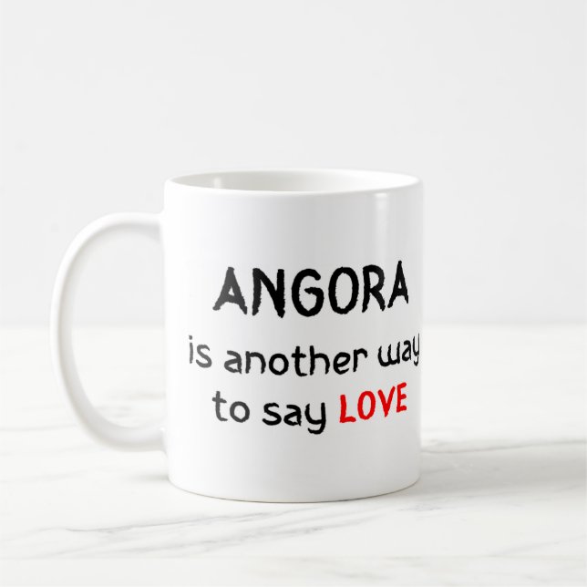 angora kärlek kaffe mugg (Vänster)