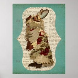 ANGORA RABBIT RETRO Art Poster