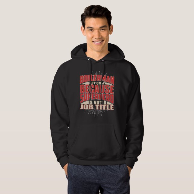 Ångpannemannensuperhjälte Hoodie (Hel framsida)