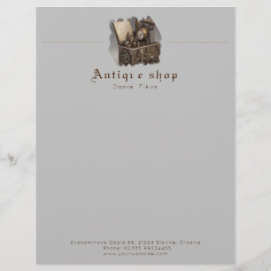 Ångpunk-antikbutik Vintage brevpapper