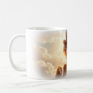 Ångpunk- clownkvinna blå ögon himmel-mugg kaffemugg
