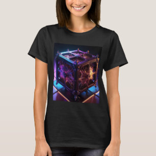 Ångpunk Fraktal Reflekterande Musiklåda T Shirt