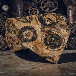 Ångpunk industriell anpassad halsduk tie slips