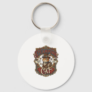 Ångpunk Katt Katt Ångpunk Vintage Nyckelring