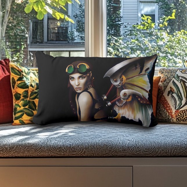 Ångpunk Mekaniska Sagovingar Glasögon Lumbarkudde (Skapare uppladdad)