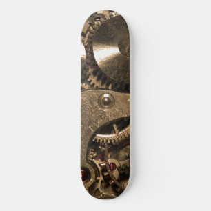 Ångpunk metall klockhjul skateboard bräda 20,5 cm