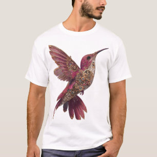 Ångpunkskolibri — Magenta & Mässing Klockverk T Shirt