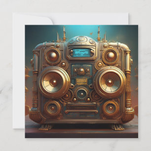 Ångpunkts Boom Box Radio Inbjudningar