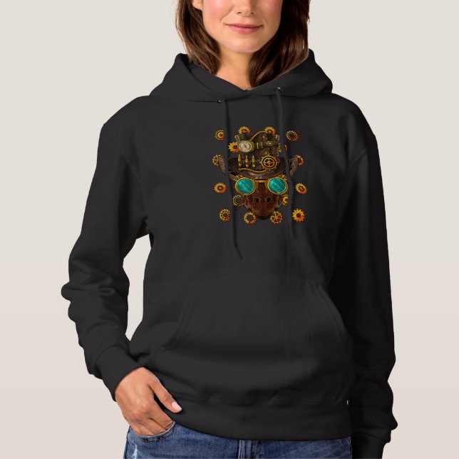 Ångpunkts Giraff Medeltida Viktoriansk Ångdriven T Shirt (Framsida)