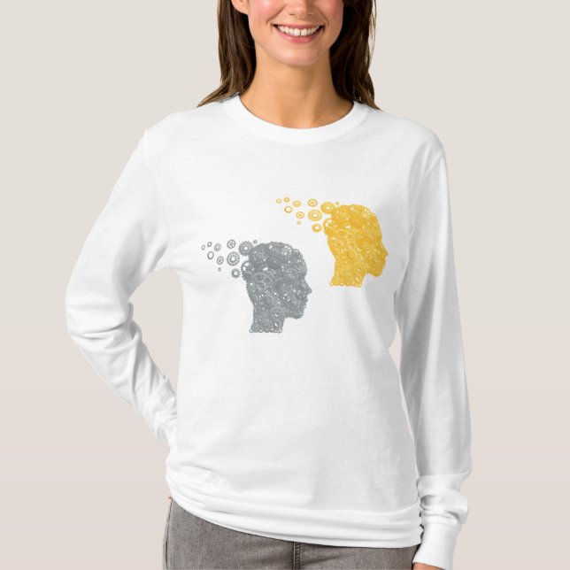 Ångpunkts Hjärnkraft Kugghjulshuvuden T Shirt (Framsida)