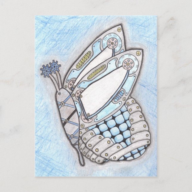 Ångpunktsfjäril Postkort Vykort (Framsida)