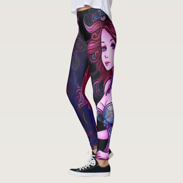 Ångpunktsjörungsprinsessa Anpassade Tättsittande Leggings (Vänster)