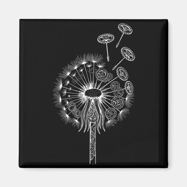 Ångpunktsmaskrosblomma mekanisk ingenjör magnet (Framsidan)