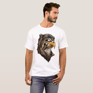 Ångpunktsörn Pilot - Vintage Flygare Djur T Shirt